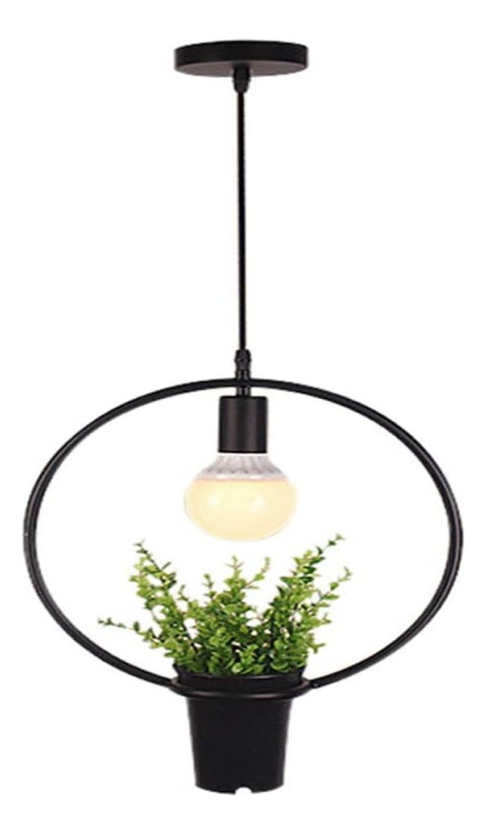LÁMPARA COLGANTE MODERNA PLANTAS CREATIVO JARDIN HOGAR LAU - 1