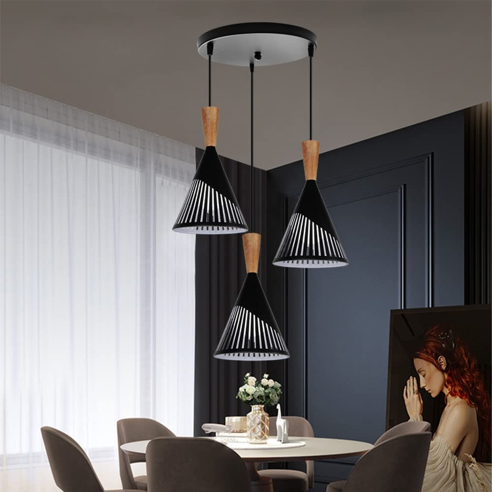 LÁMPARA COLGANTE DECORATIVA AJUSTABLE MESA COMEDOR LAU - 8