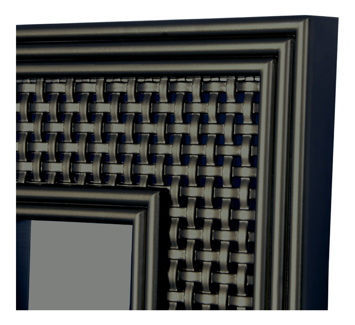 ESPEJO DECORATIVO DISEÑO VENTANA MARCO NEGRO RECTANGULAR JHN - 2