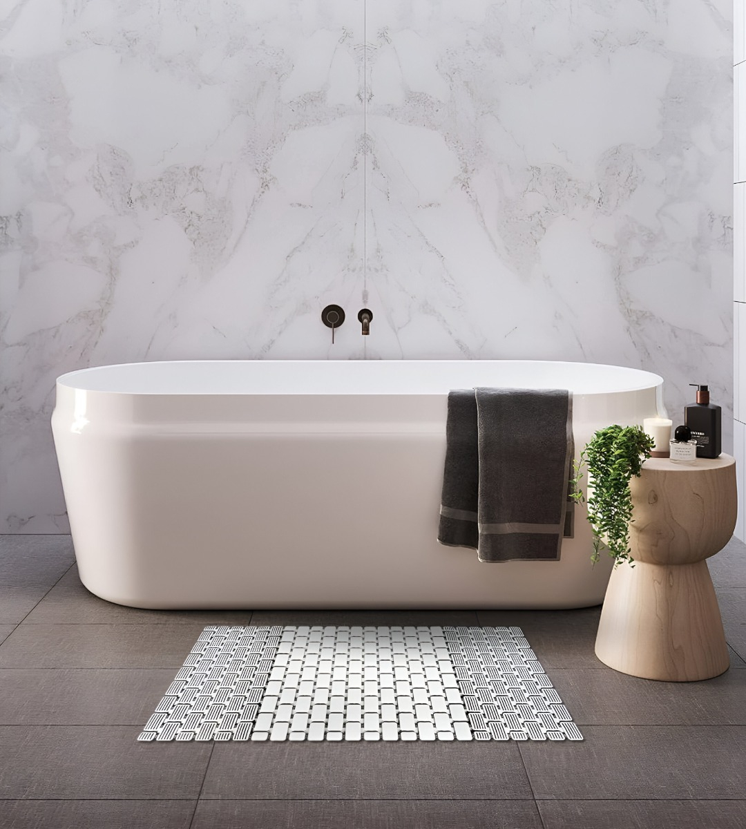 ALFOMBRA BAÑO DUCHA ANTIDESLIZANTE AGUJEROS DRENAJE JHN - 5