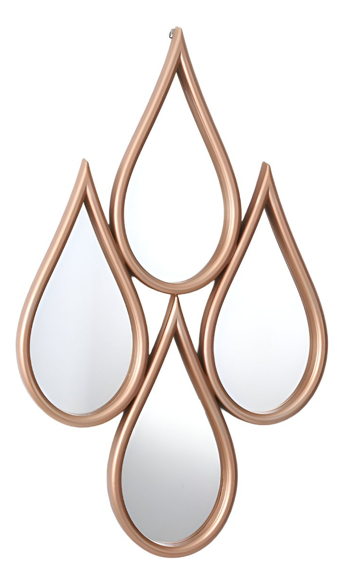 ESPEJO DECORATIVO ENMARCADO ESTILO EUROPEO FORMA GOTAS JHN - 1
