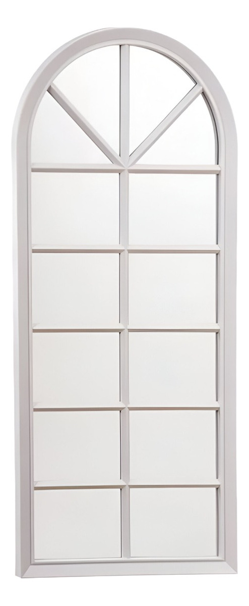 ESPEJO PARED DECORATIVO BLANCO VENTANA CATEDRAL VINTAGE JHN - 1