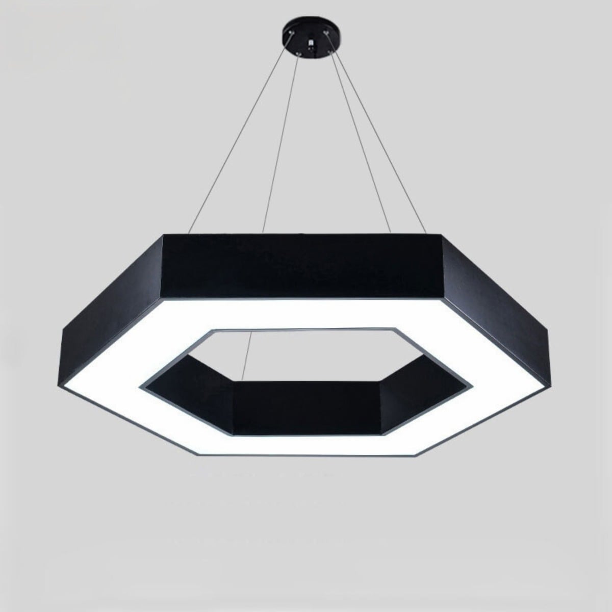 LAMPARA COLGANTE HEXAGONAL LED MINIMALISTA HOGAR SALA LAU - 2