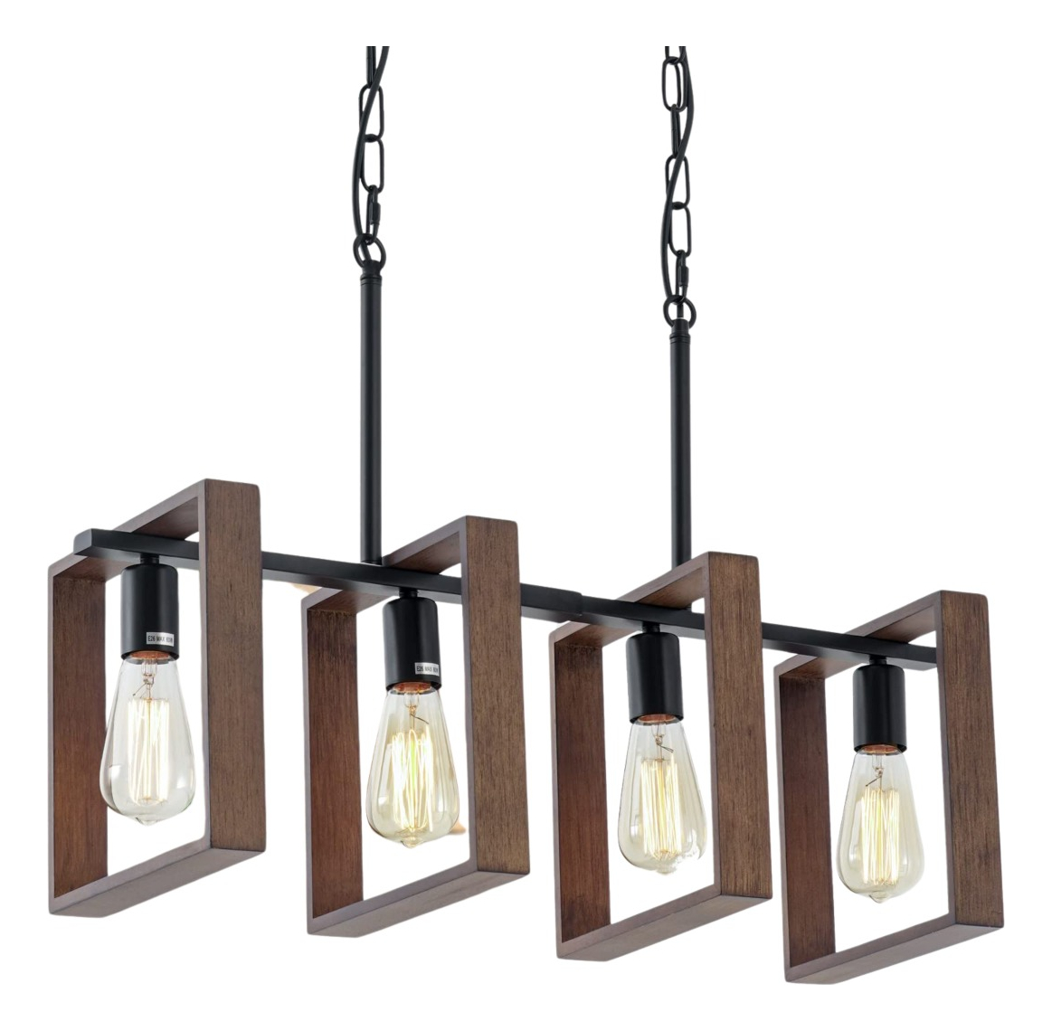 LAMPARA COLGANTE CANDELABRO RUSTICA 4 LUCES COMEDOR LAU - 3