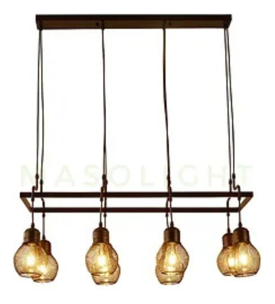 LAMPARA COLGANTE METAL 8 BOMBILLOS VINTAGE HOGAR LAU - 6