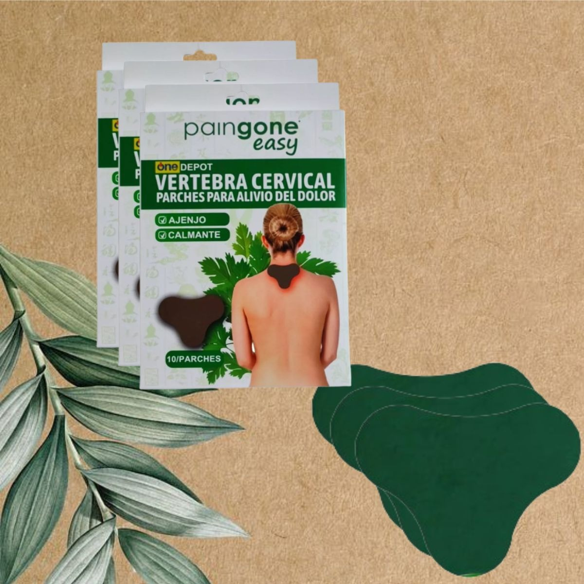 PARCHES CALOR ALIVIO DOLOR CUELLO HOMBROS 7 PACK JHN - 9