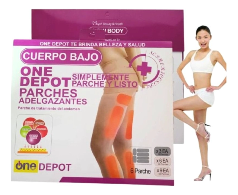 PARCHE ADELGAZANTE REDUCTOR CUERPO BAJO INTENSIVA 5 PACK JHN - 1