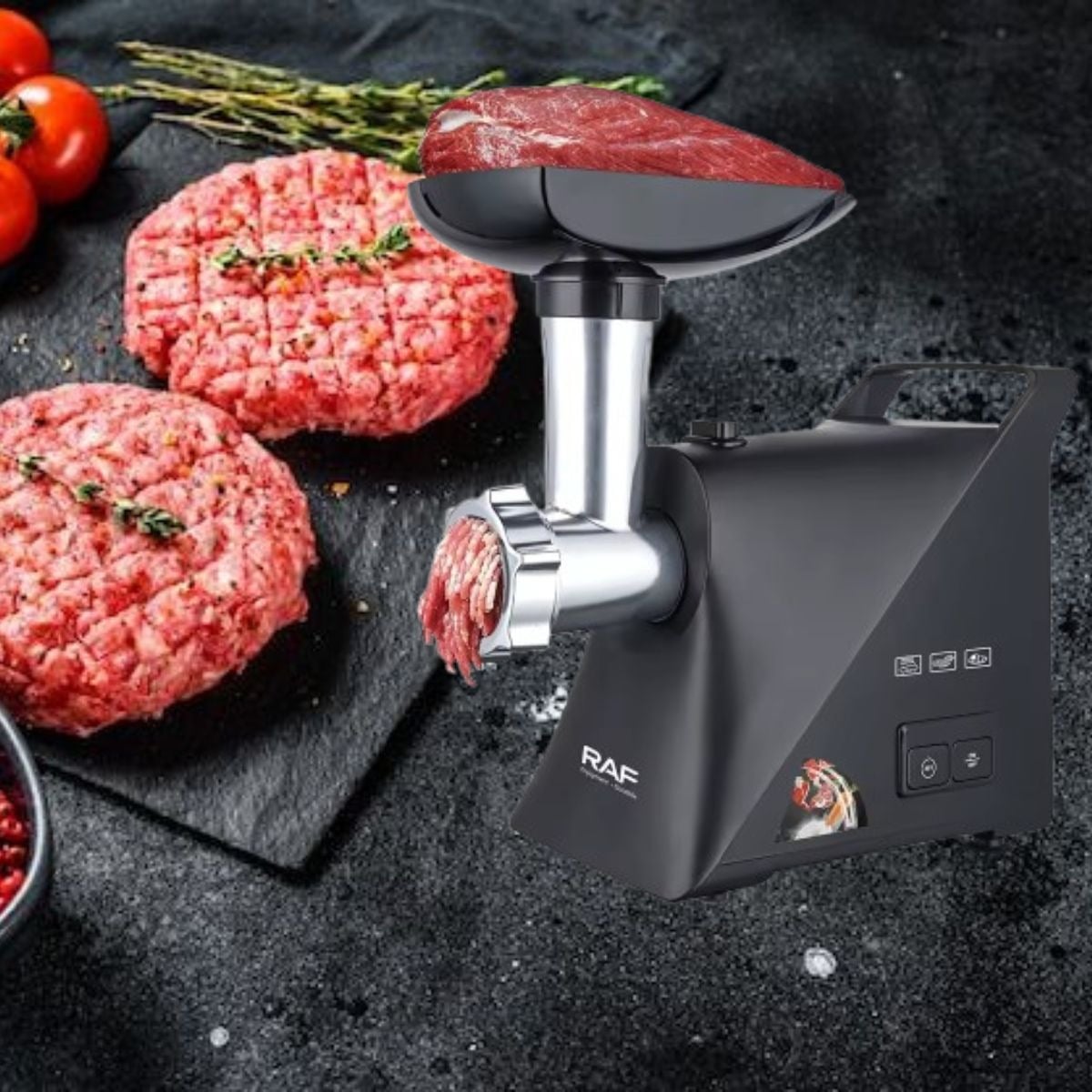 MÁQUINA ELÉCTRICA MOLEDORA PICADORA CARNE PROCESADORA JHN - 7