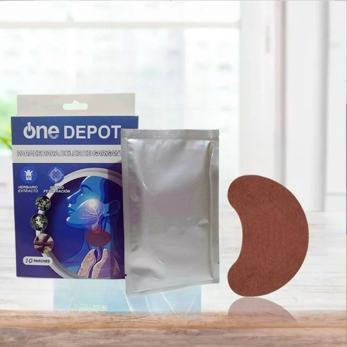 PARCHE HERBAL TOS DOLOR GARGANTA ALIVIO DURADERO 6 PACK JHN - 9