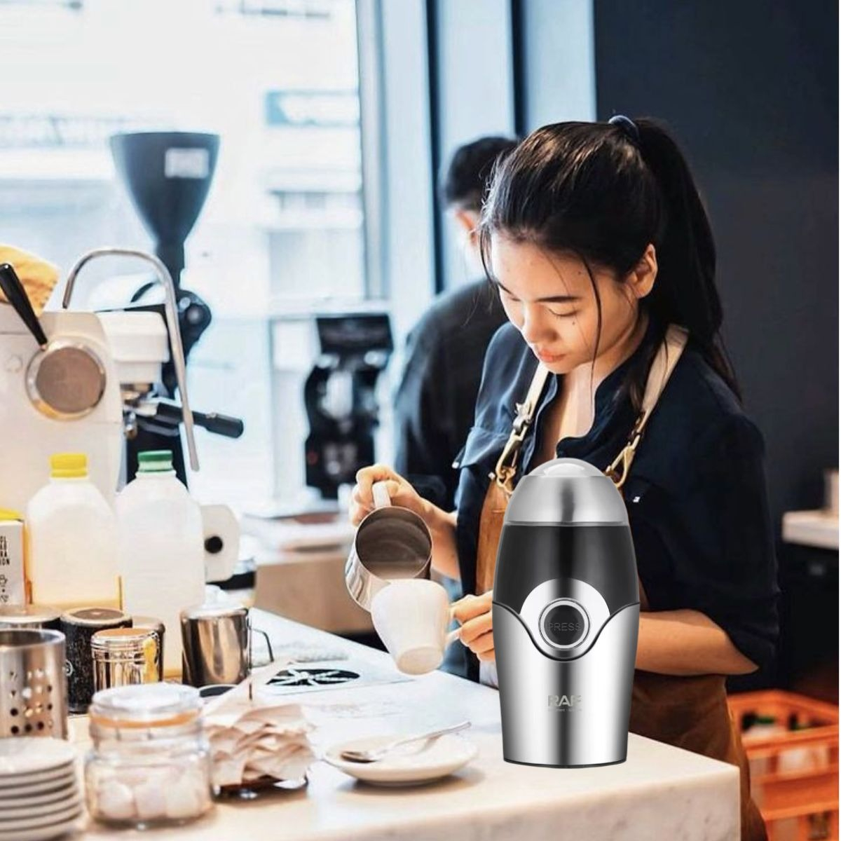 MOLINO ELÉCTRICO CUCHILLAS CAFÉ COMPACTO VERSÁTIL JHN - 5