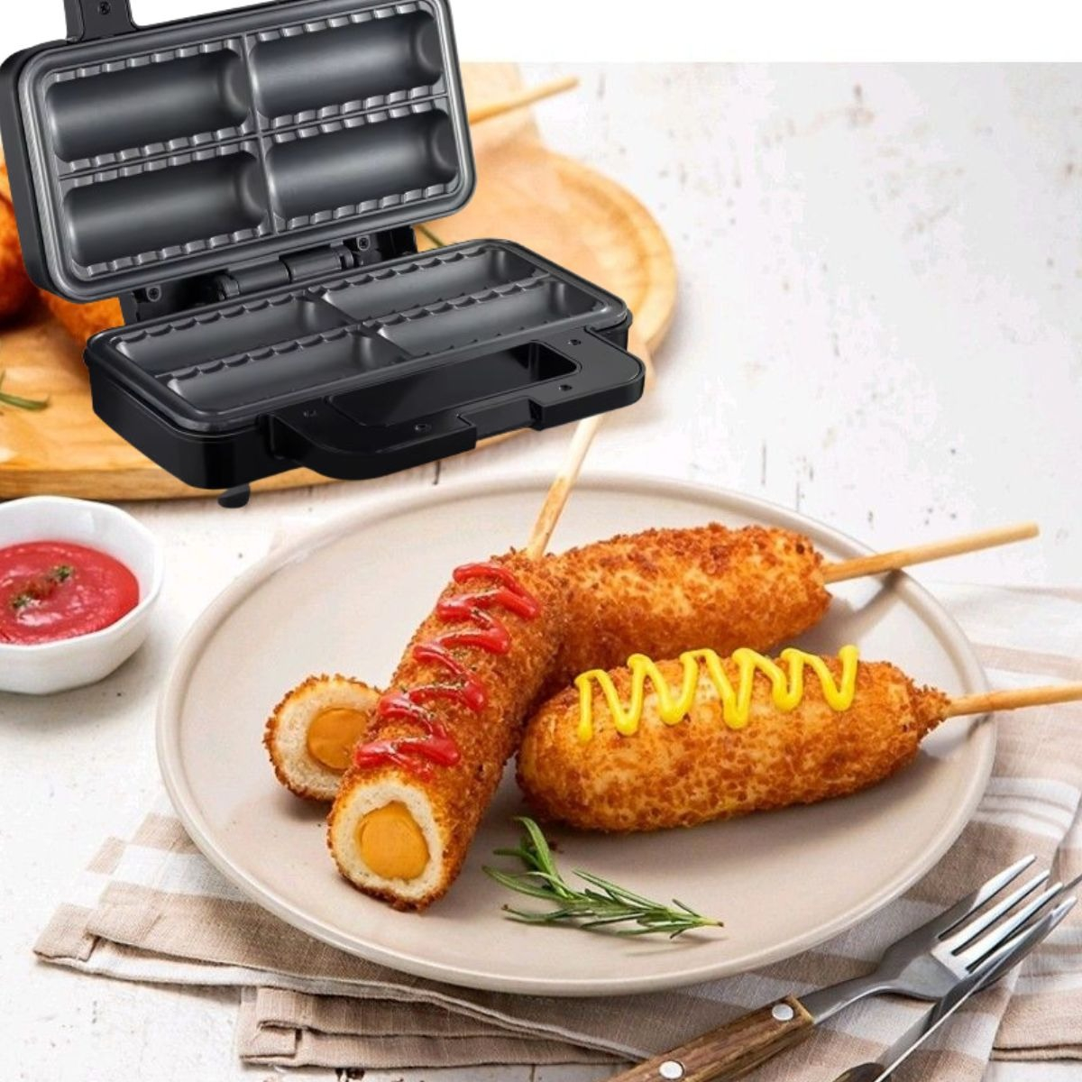 MÁQUINA HACER ROLLOS SALCHICHA APERITIVOS VERSÁTIL JHN - 8