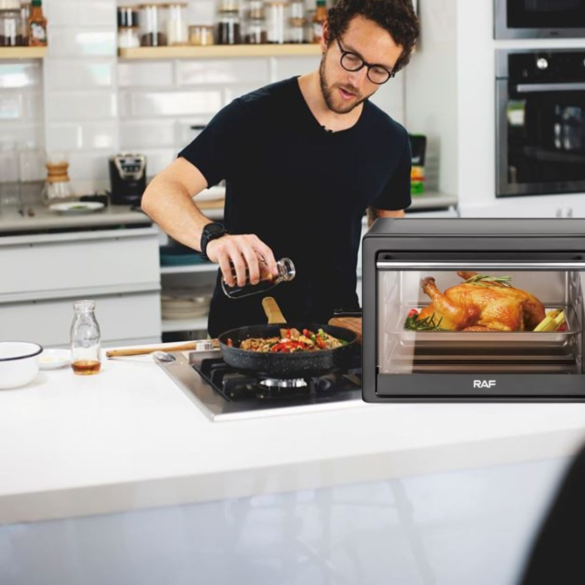 HORNO ELÉCTRICO VERSÁTIL COCCIÓN UNIFORME 1200W JHN - 9