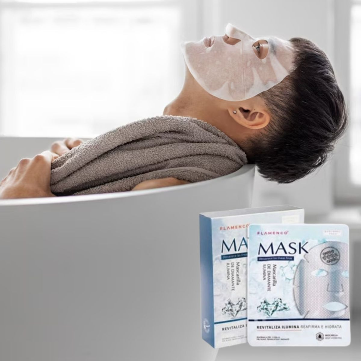 MASCARILLA FACIAL DIAMANTE REAFIRMACIÓN TONIFICA LAU - 8