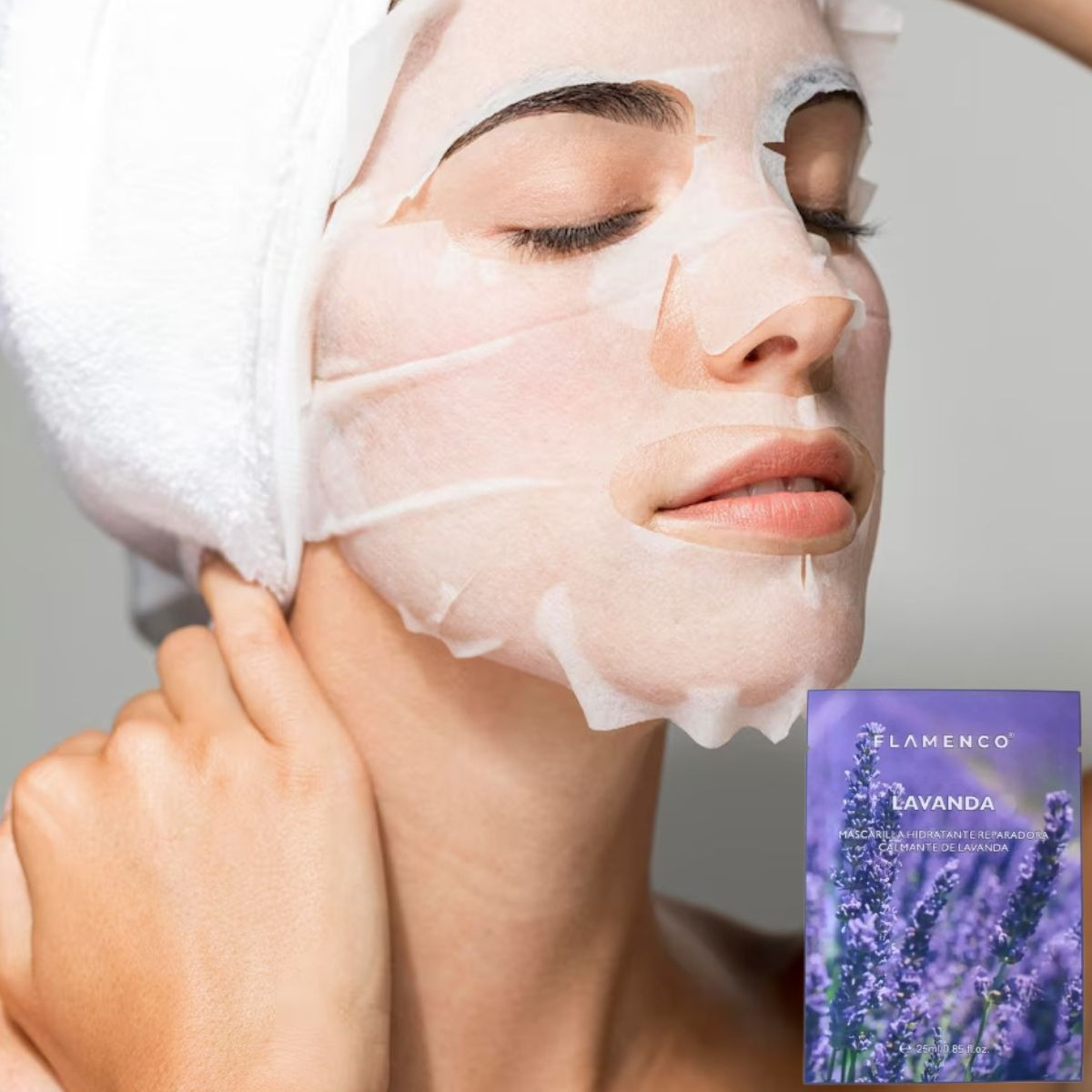 SET 3 MASCARILLAS FACIAL ANTIMANCHAS HIDRATANTE LAVANDA LAU - 2
