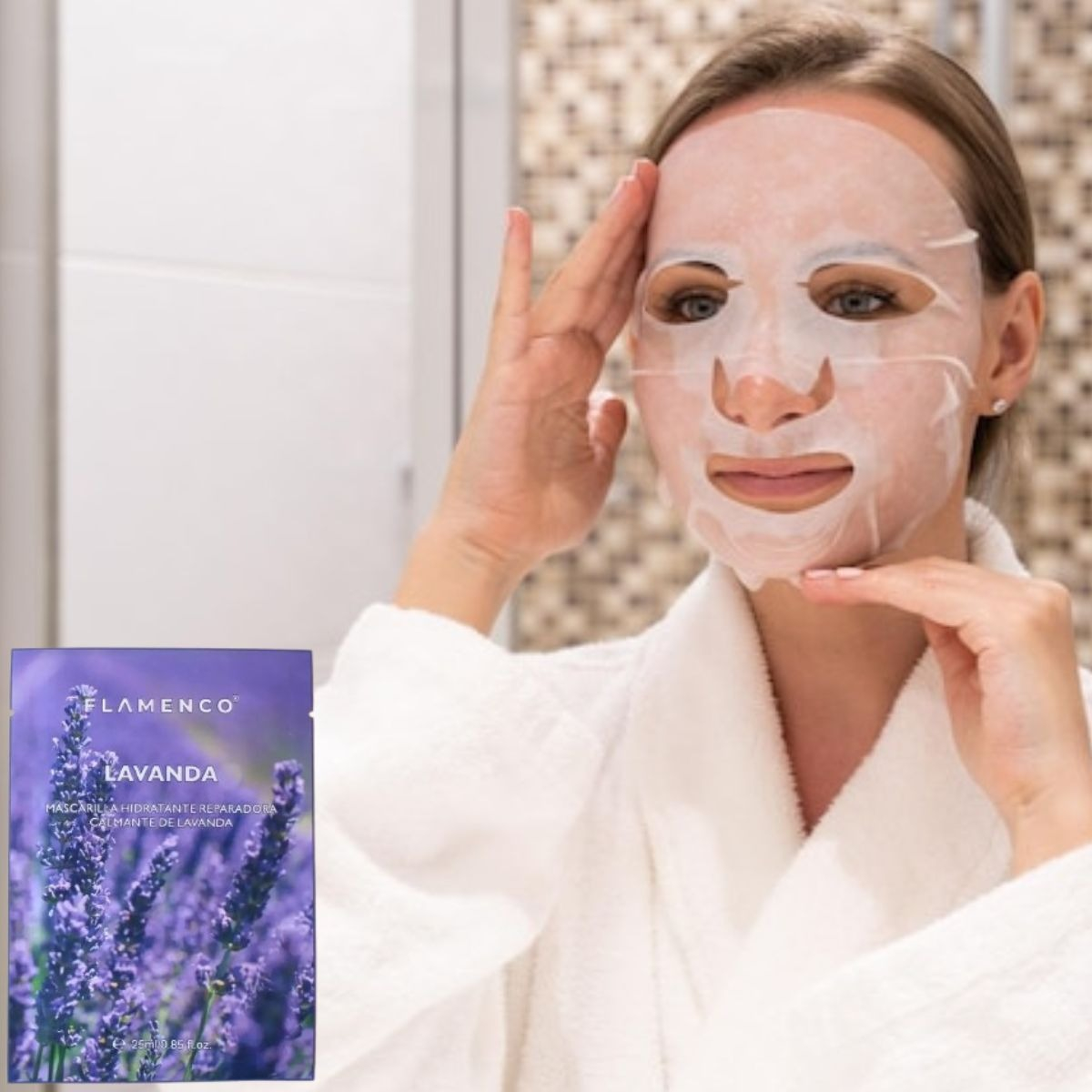 SET 3 MASCARILLAS FACIAL ANTIMANCHAS HIDRATANTE LAVANDA LAU - 7