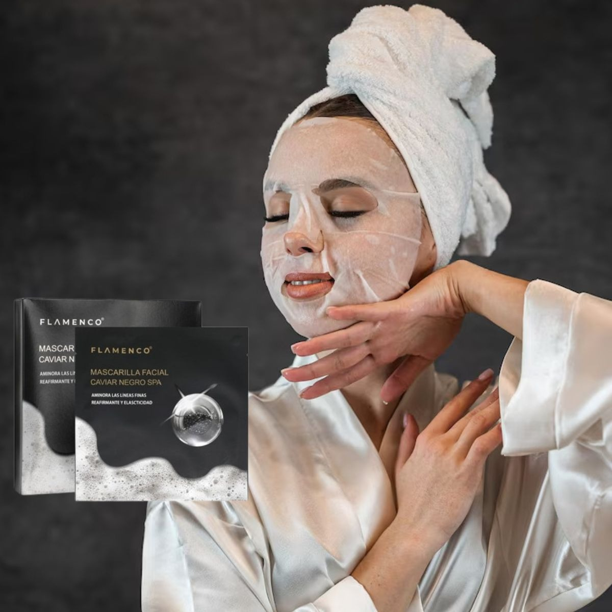 SET 4 MASCARILLA FACIAL REAFIRMA CAVIAR NEGRO NUTRICIÓN LAU - 4