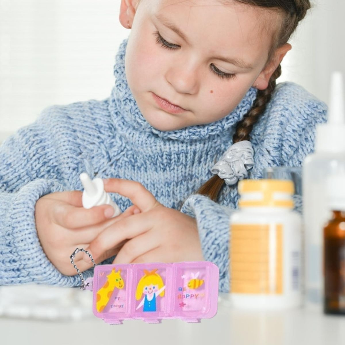 SET 8 PASTILLERO MINI ORGANIZADOR DIBUJO ANIMADO MEDICINALAU - 7