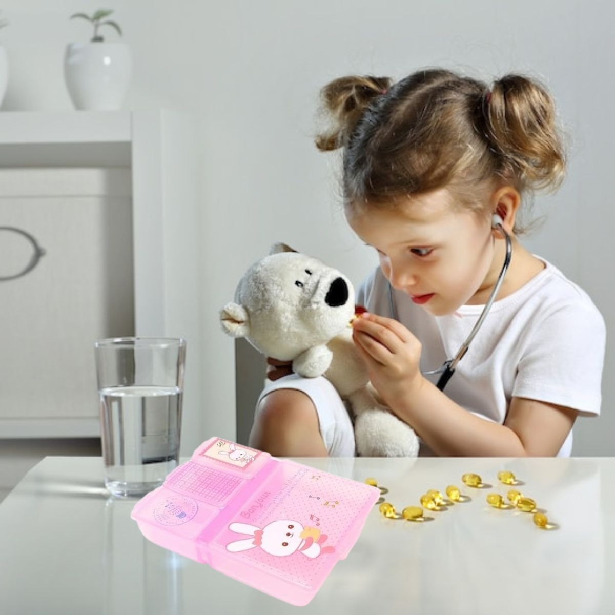 SET 6 PASTILLERO MINI CAJA ANIMADO ROSA PORTATIL LAU - 4