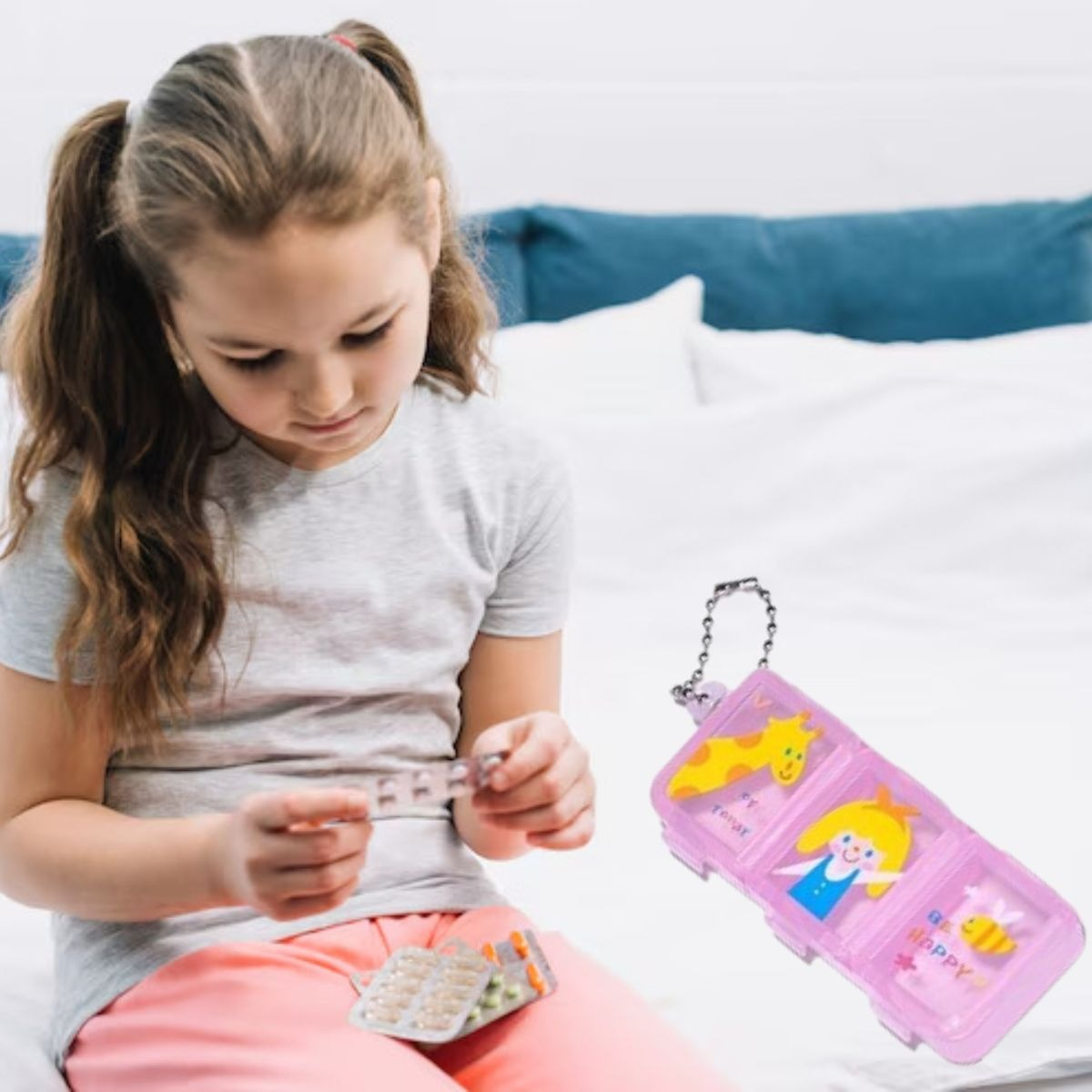 SET 8 MINI PASTILLERO DIBUJOS DIARIO NIÑA PORTATIL VIAJE LAU - 4