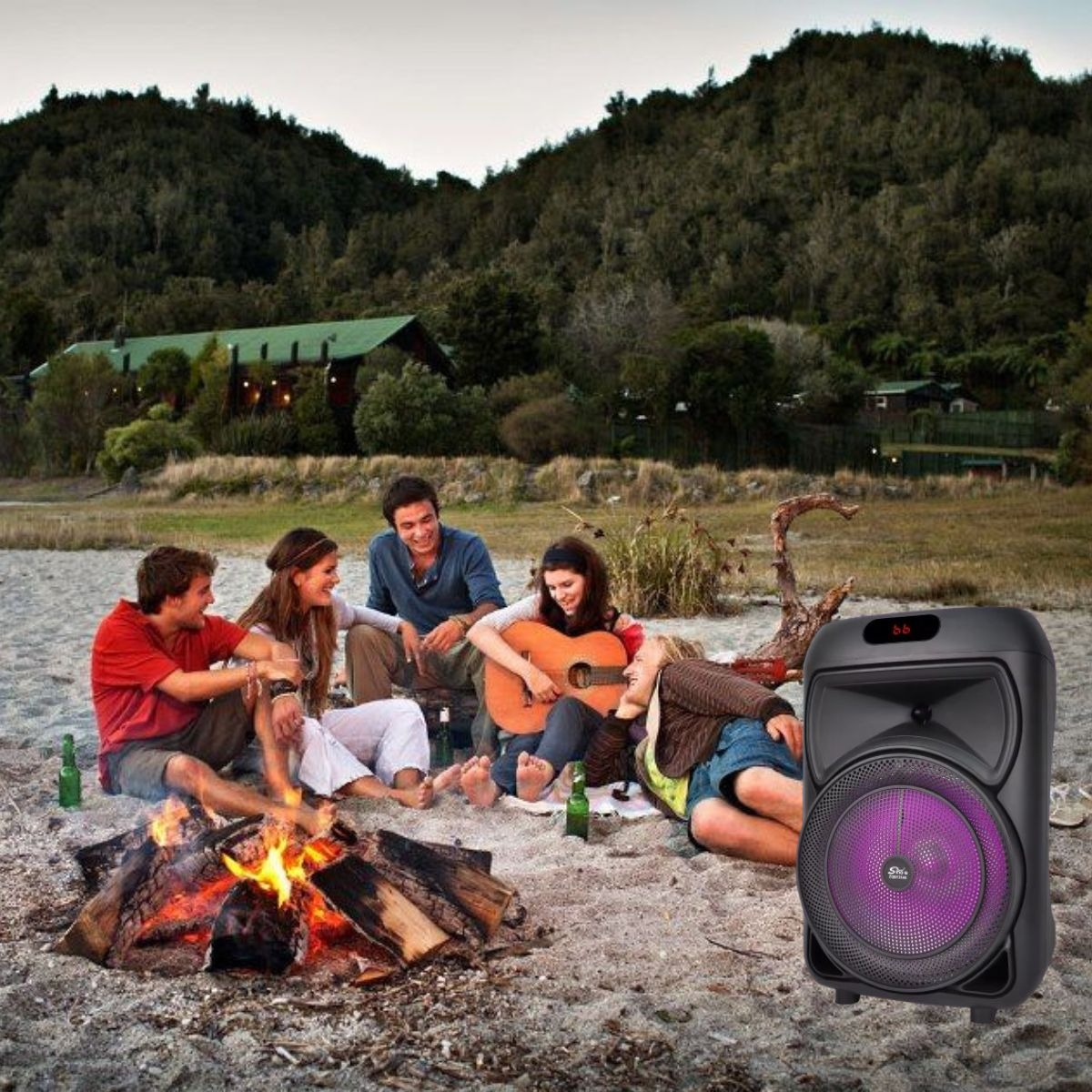 PARLANTE ALTAVOZ PORTATIL MICROFONO CONTROL REMOTO LAU - 8