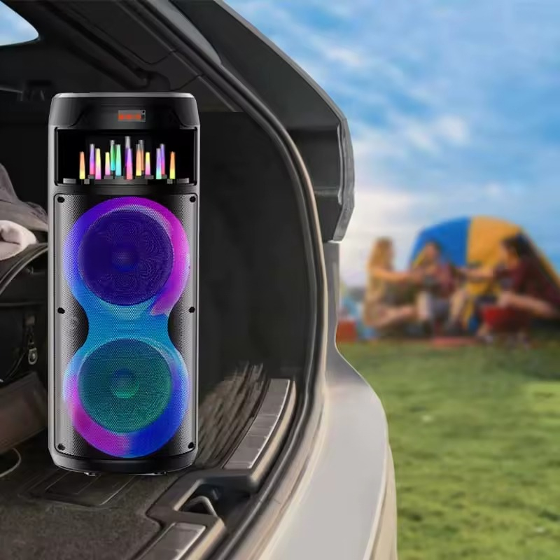PARLANTE PORTATIL BLUETOOTH LUCES RGB KARAOKE MICROFONO LAU - 5