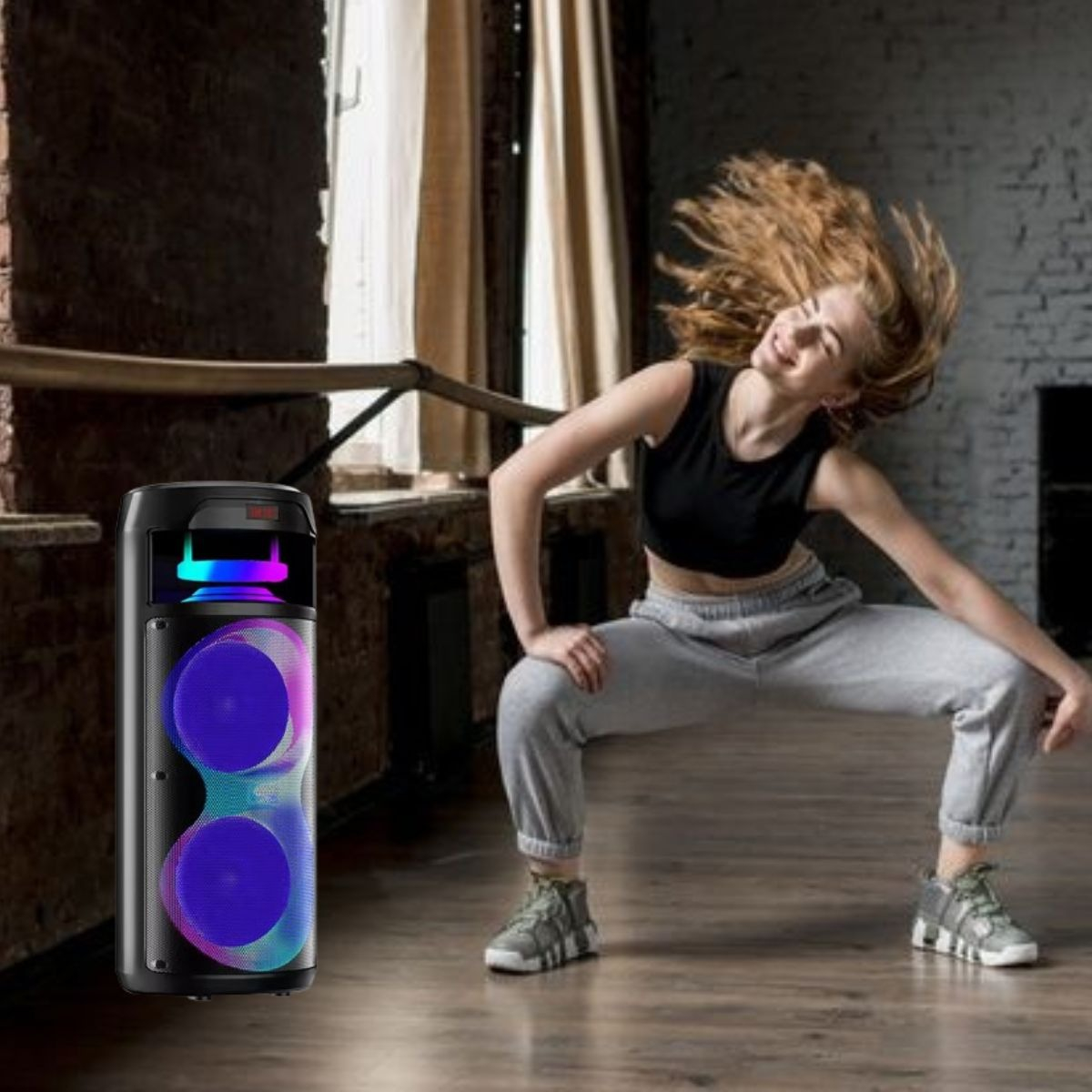 PARLANTE INALAMBRICA 40W BLUETOOTH +MICROFONO PORTATIL LAU - 10