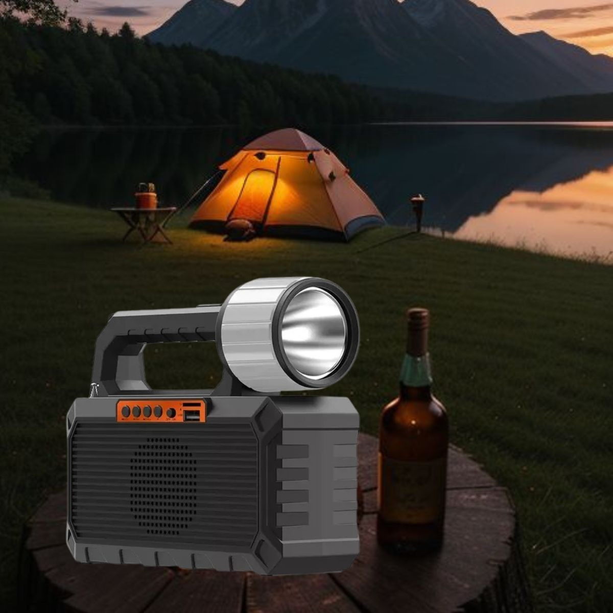 KIT LINTERNA SOLAR 4 EN 1 CAMPING EMERGENCIA USO DIARIO LAU - 4