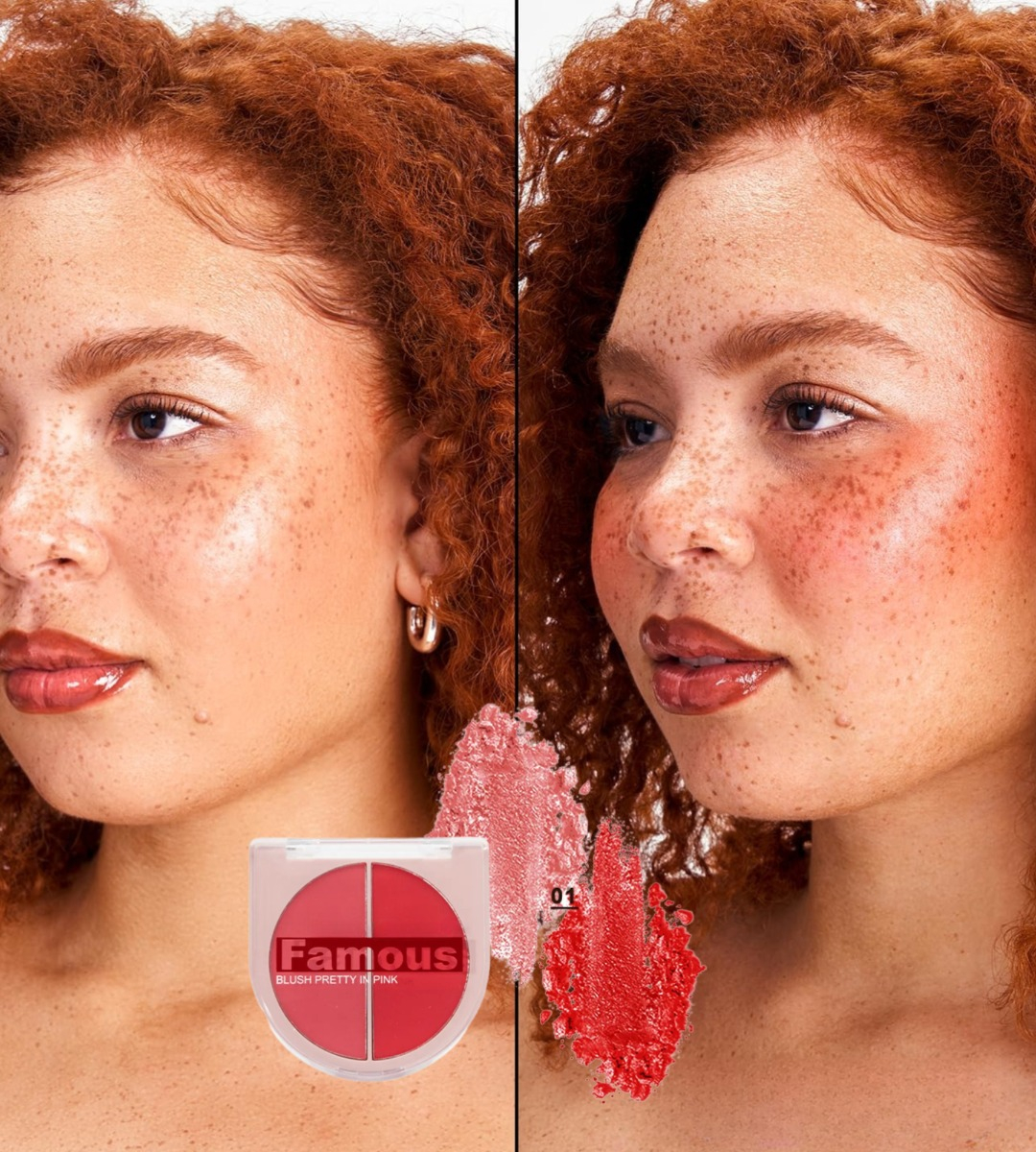 SET 3 RUBOR POLVO 2 TONOS LUMINOSIDAD ROSTRO JHN - 7