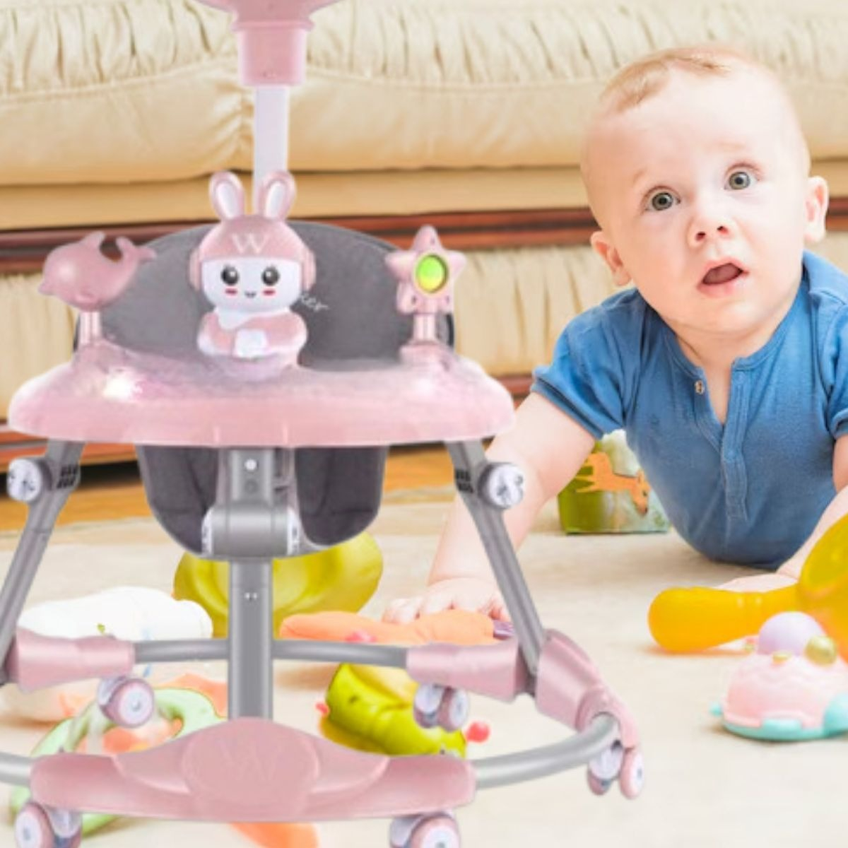 ANDADOR PARA BEBE CON MANIJA EMPUJE SEGURO ANTIVUELCO LAU - 8