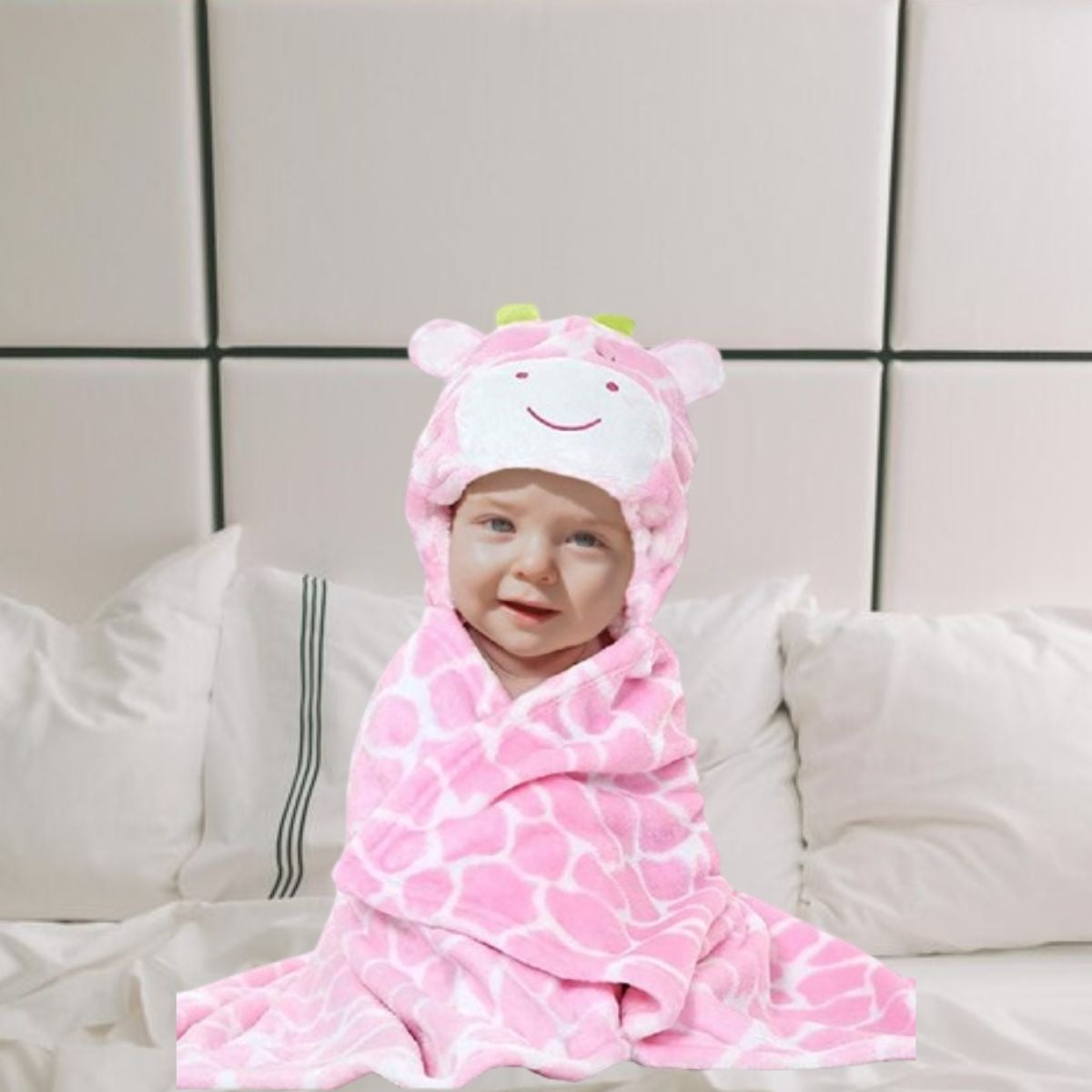TOALLA CON CAPUCHA PARA BEBE SUAVE HIPOALARGENICA LAU - 4