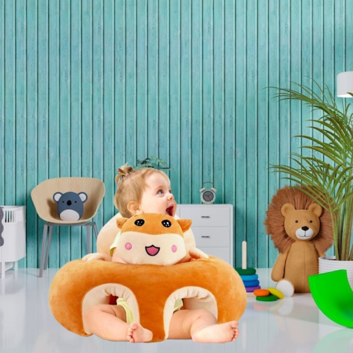SILLA DE APOYO APRENDIZAJE ERGONOMICO FELPA SUAVE BEBE LAU - 4