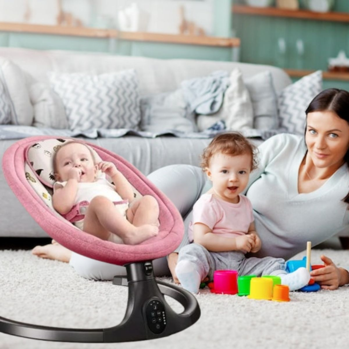 SILLA MECEDORA AUTOMATICA PARA BEBE COMODA MUSICA LAU - 6