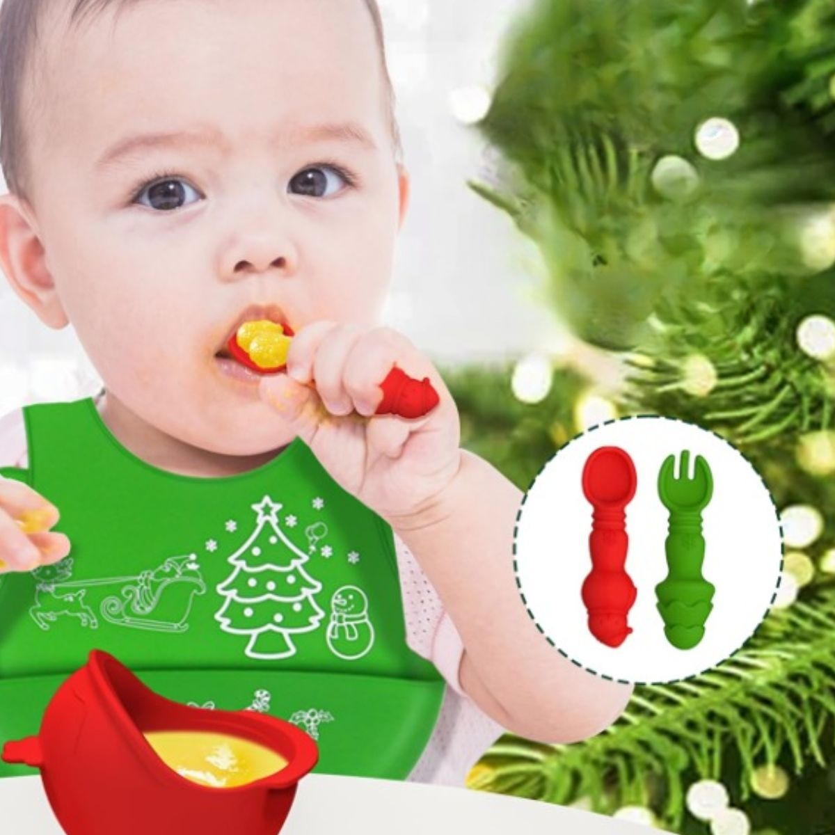 SET DE ALIMENTACION COMPLETO PLASTICO EDICION NAVIDAD LAU - 9
