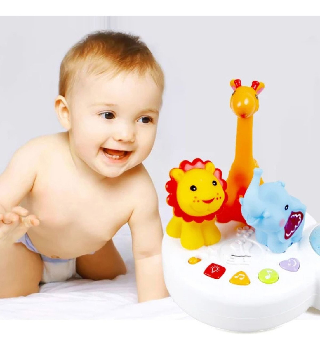 LAMPARA PROYECTOR MUSICAL ESPANTACUCI BEBE LAU - 10