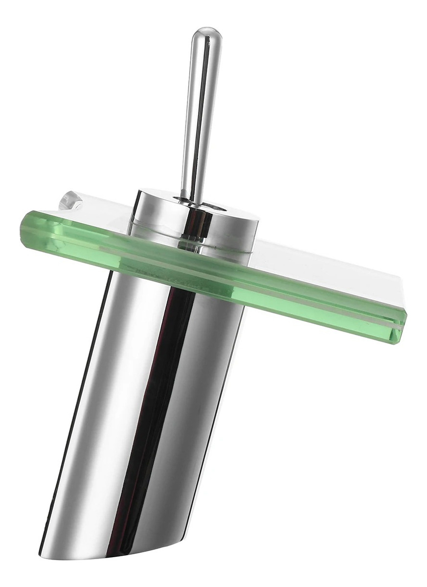 GRIFO MEZCLADOR MONOMANDO LAVABO BAÑO CRISTAL MODERNO LAU - 5