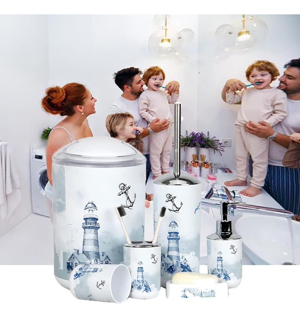 SET JUEGO BAÑO 6 PZAS DECORA BAÑO NIÑOS LAU - 10