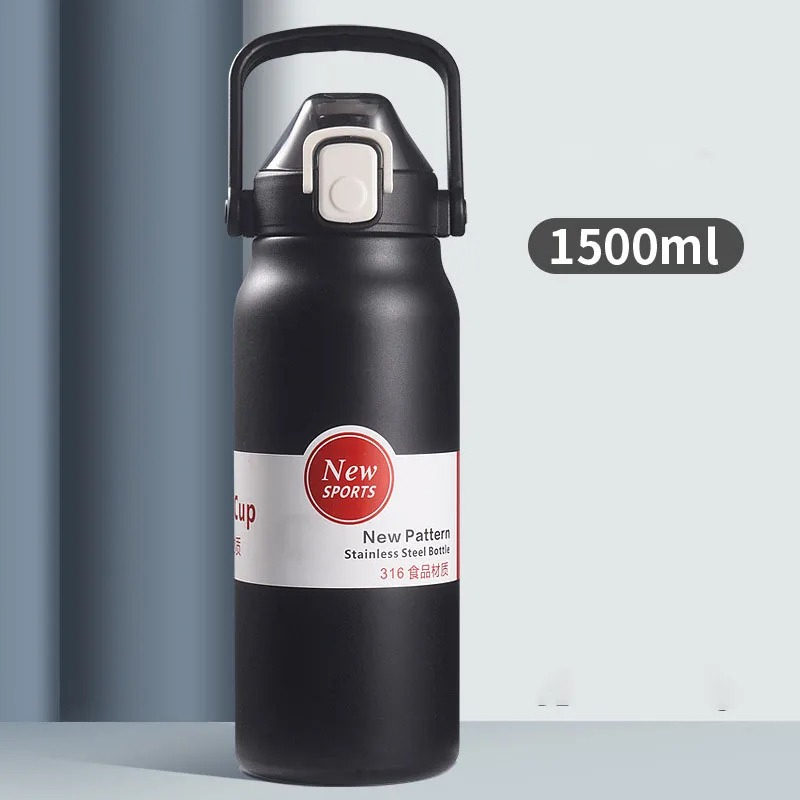 BOTELLA DE AGUA 1,5 L PORTATIL SENDERISMO DEPORTE NIÑOS LAU - 5