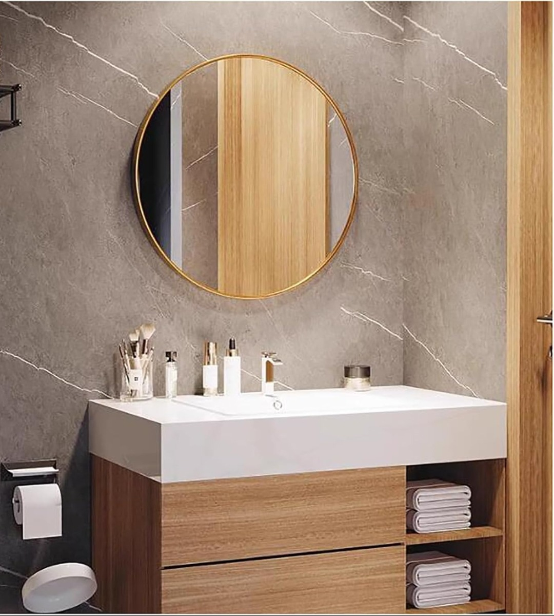 ESPEJO REDONDO PARED DECORATIVO MODERNO ENTRADA BAÑO JHN - 9