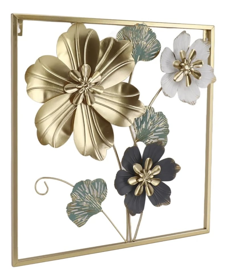 CUADRO DECORATIVO PARED FLORES ESCULTURA REALISTA JHN - 3