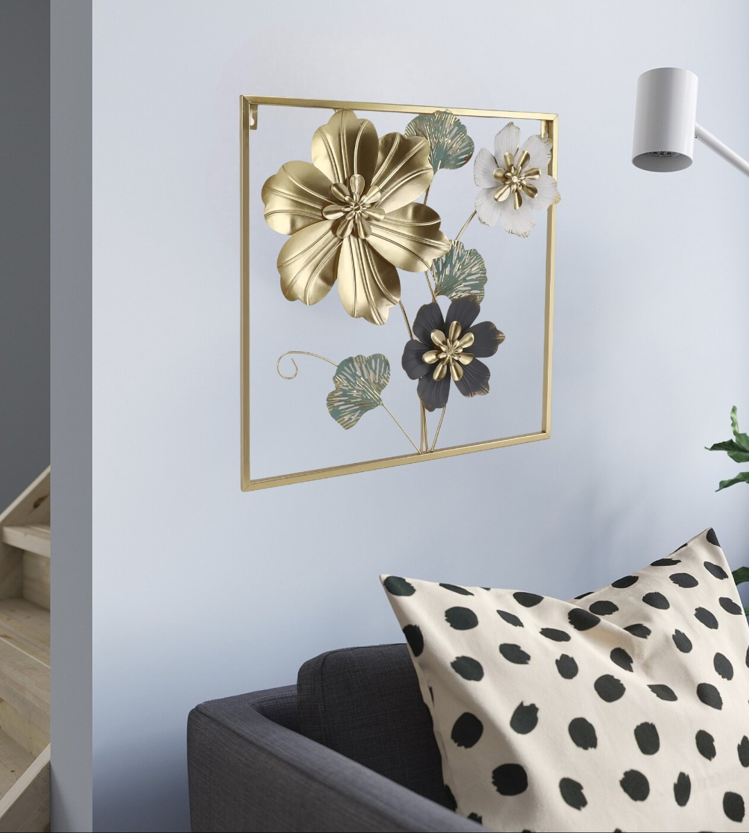 CUADRO DECORATIVO PARED FLORES ESCULTURA REALISTA JHN - 6