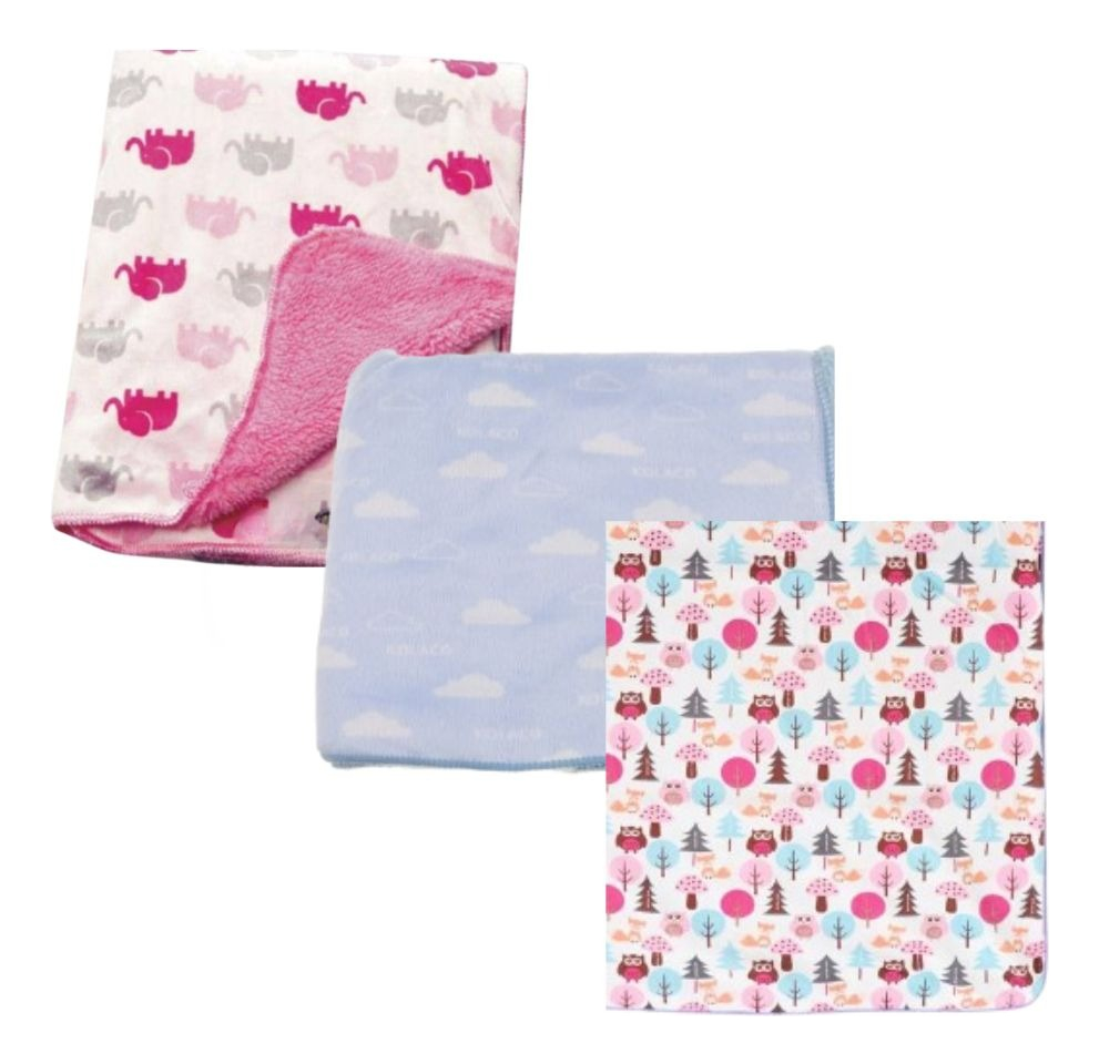 MANTA DE APEGO DOBLE CAPA PARA BEBES CUNA UNISEX SUAVE LAU - 6