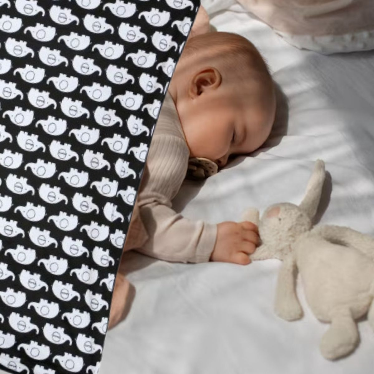 MANTA DE APEGO DOBLE CAPA PARA BEBES CUNA UNISEX SUAVE LAU - 8