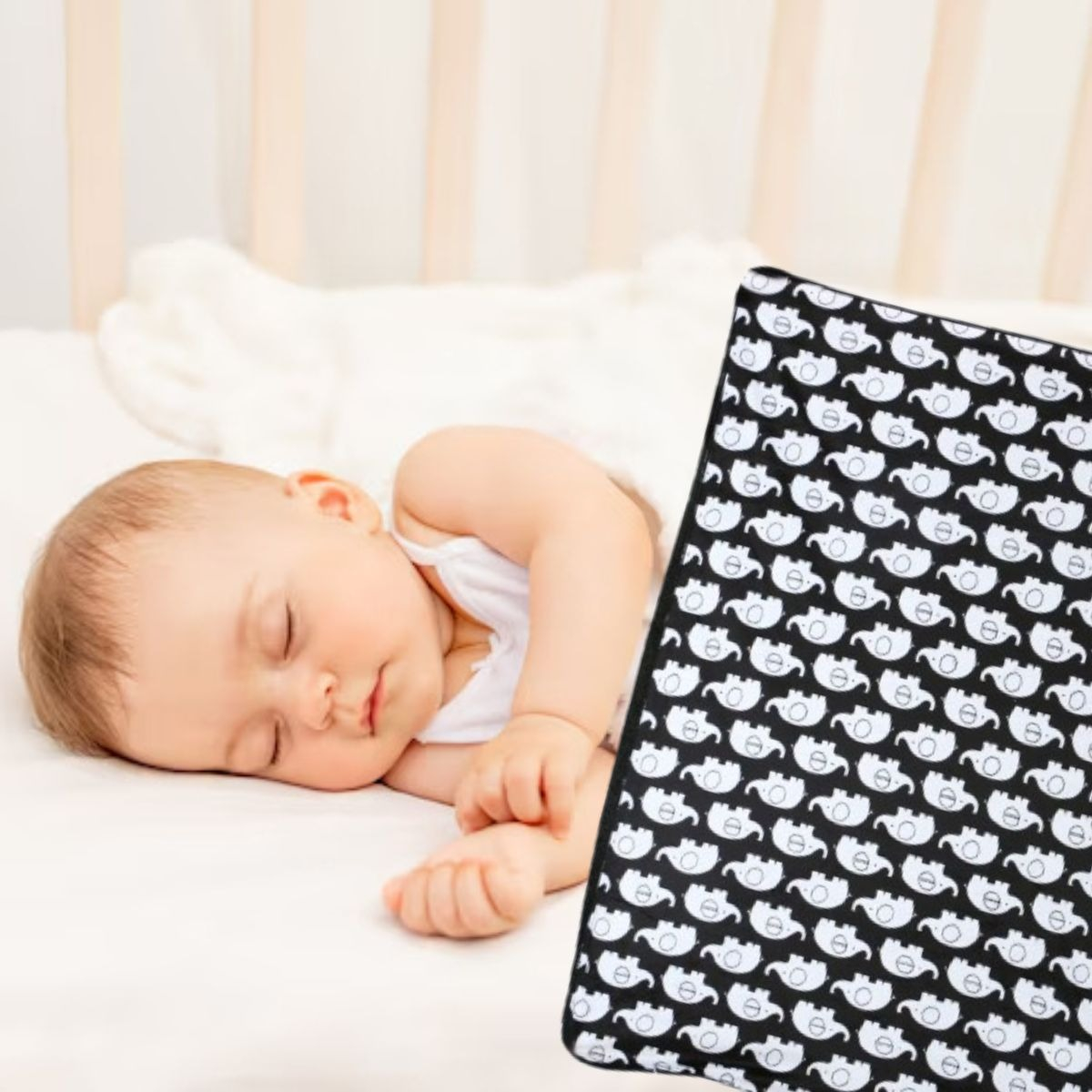 MANTA DE APEGO DOBLE CAPA PARA BEBES CUNA UNISEX SUAVE LAU - 10
