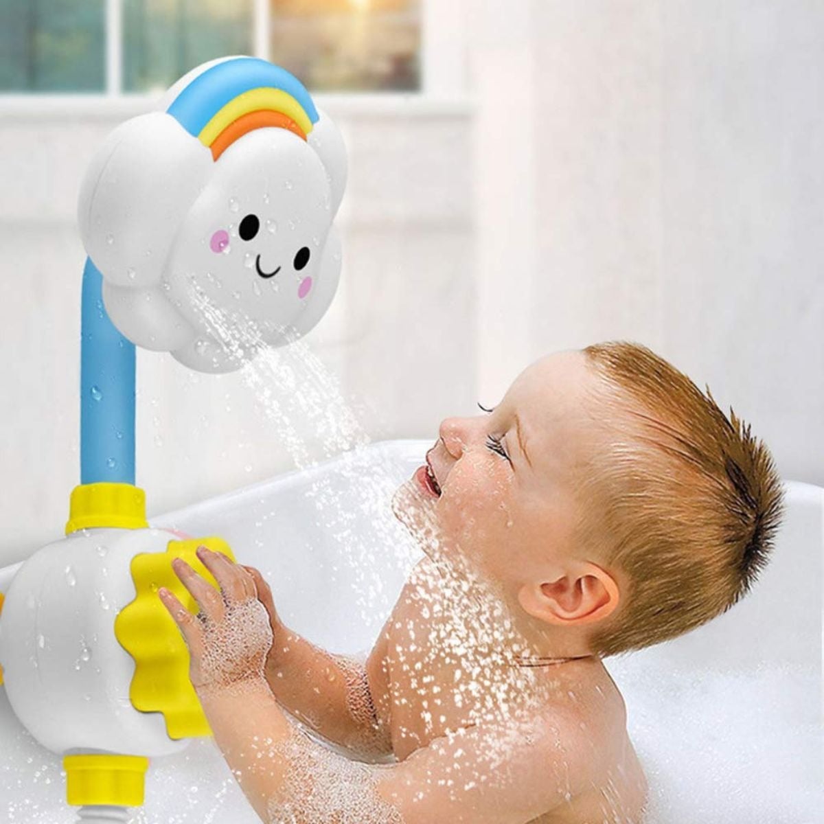 CABEZAL DE DUCHA FORMA DE NUBE BAÑO DIVERTIDO BEBE LAU - 7