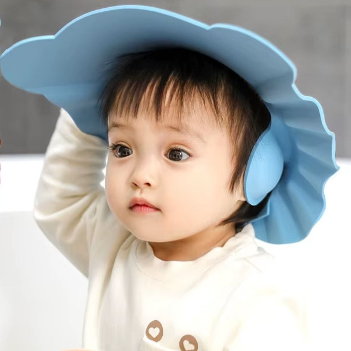 SET 4 VISERA GORRO DUCHA PROTECTOR AJUSTABLE NIÑOS LAU - 2