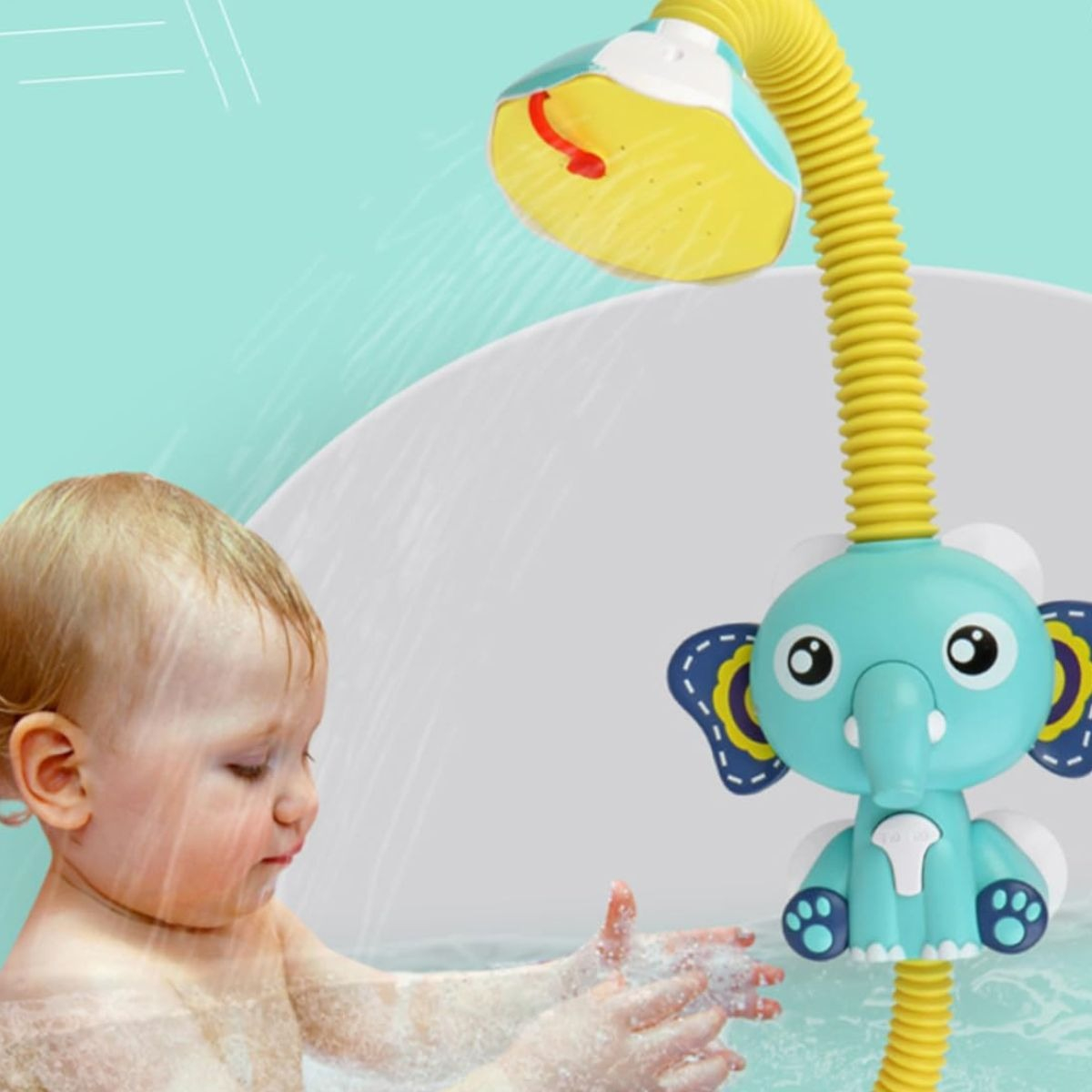 JUGUETE PARA BAÑO FORMA ELEFANTE HORA DE BAÑO DUCHA BEBE LAU - 10