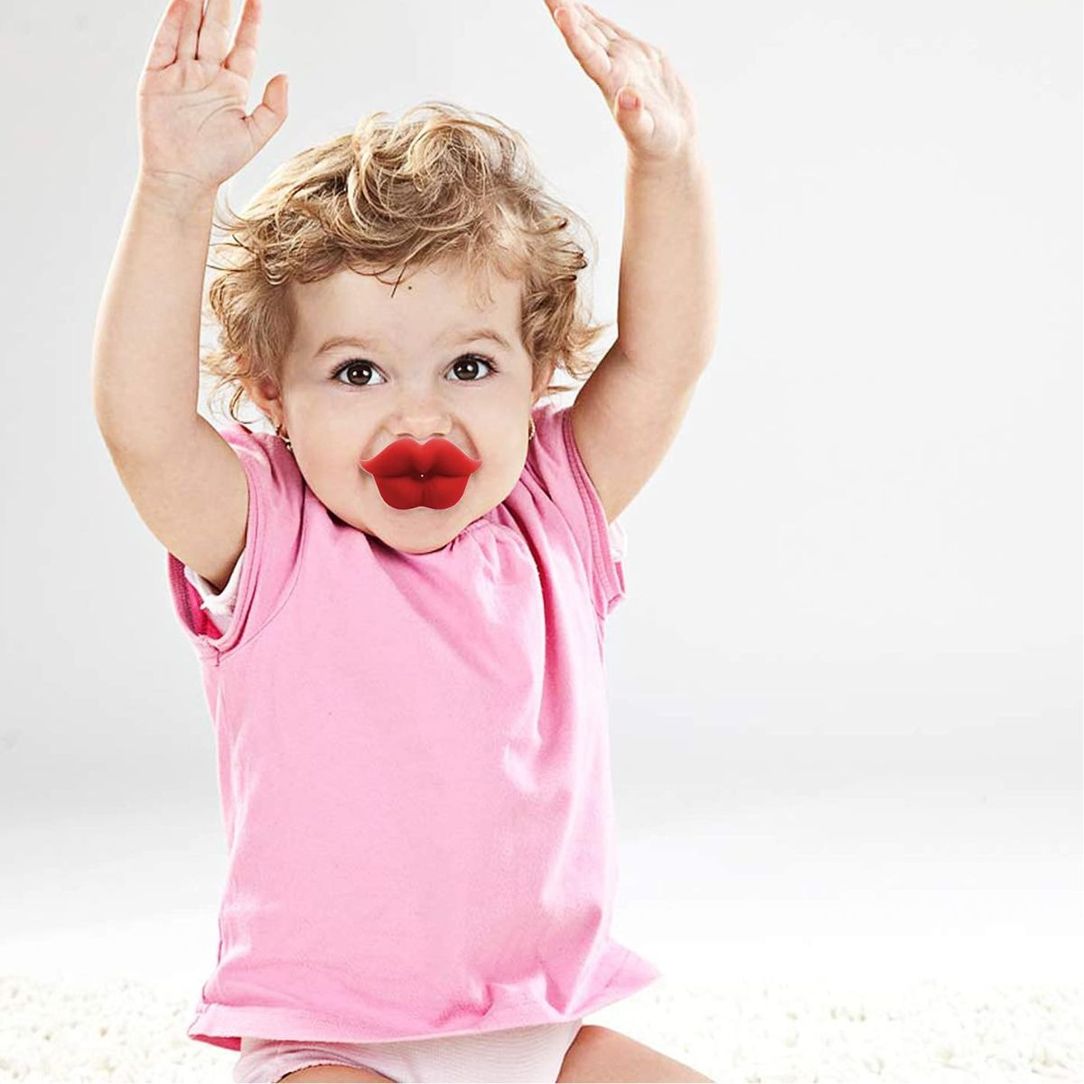 SET 6 CHUPETES FORMA LABIOS 0-18M DIVERTIDOS BEBE LAU - 6