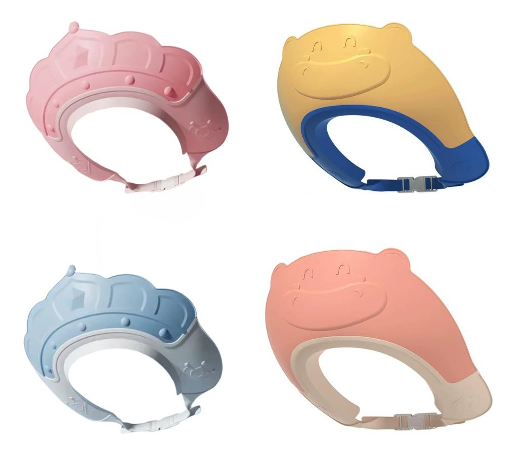 SET 3 VISERA GORRO DUCHA AJUSTABLE SUAVE BEBE LAU - 6