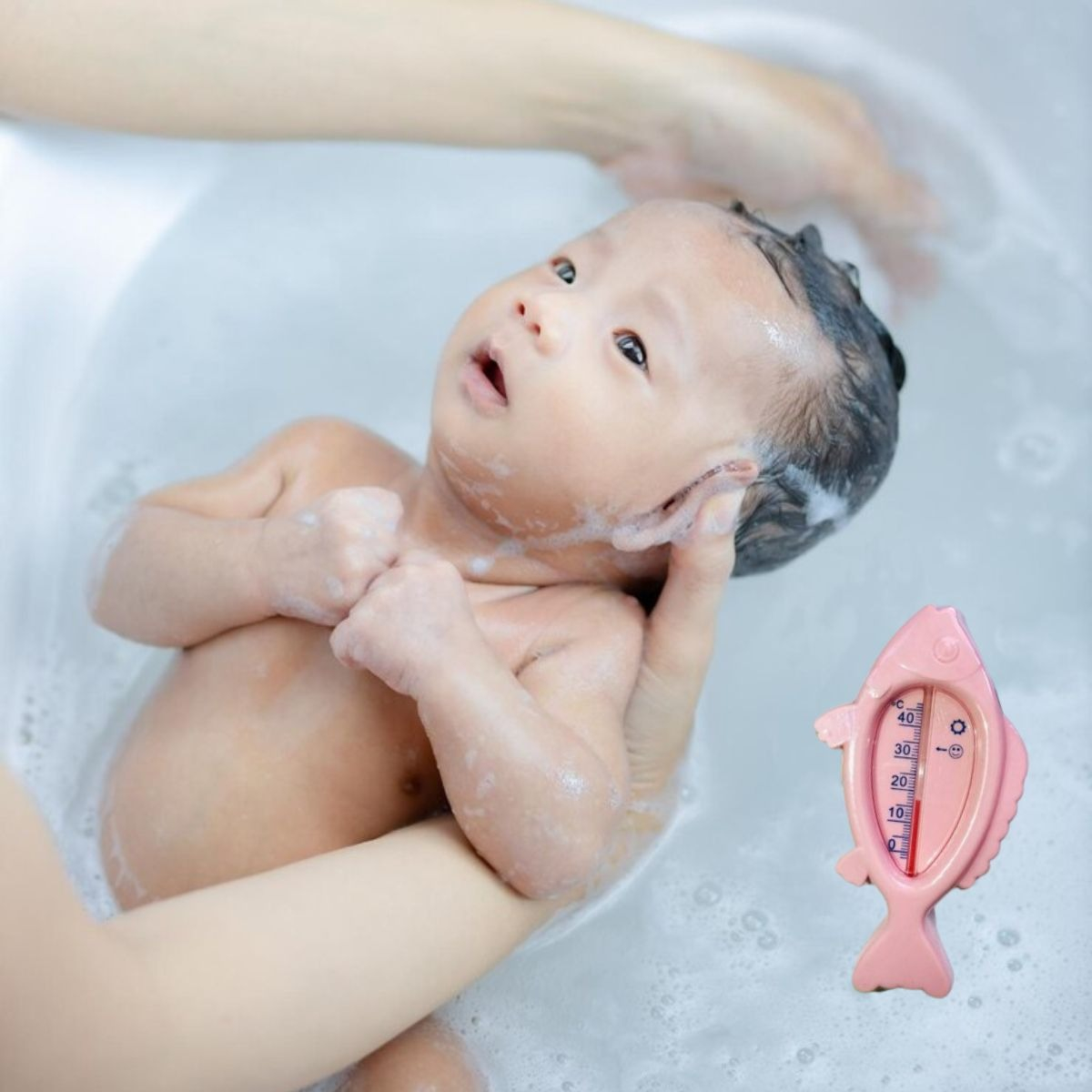 SET 7 TERMOMETRO DE BAÑO AGUA FORMA PEZ TEMPERATURA BEBE LAU - 7