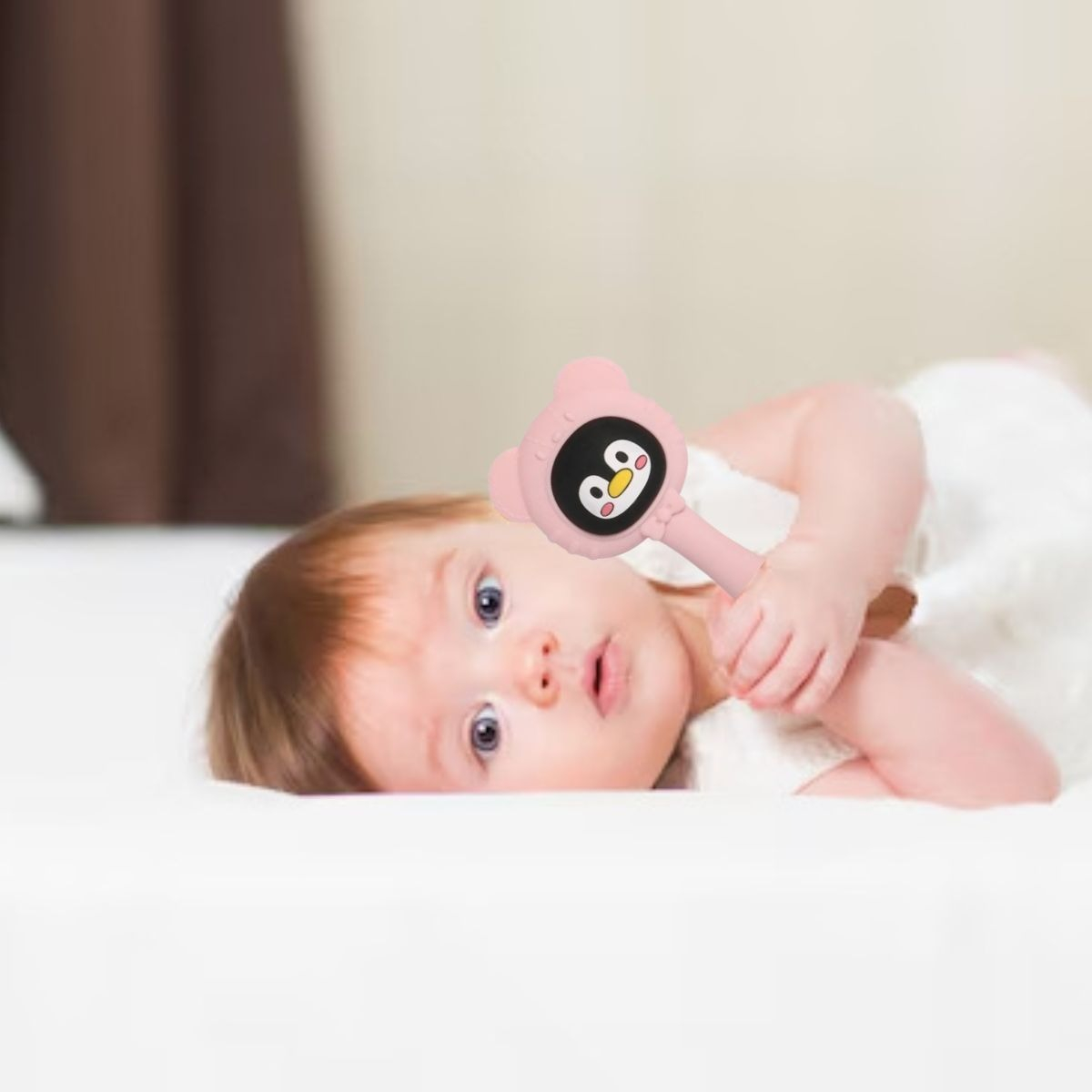 SET 3 SONAJERO ANIMALITOS DIVERTIDOS MORDEDOR SENSORIAL LAU - 2